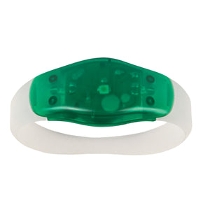 Safety Light Wristband - Clear With Green