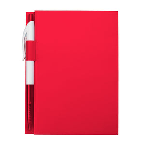 4" x 6" Notebook With Pen - Red