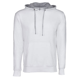 Unisex Laguna French Terry Pullover Hooded Sweatshirt - Wht/hthr Gray