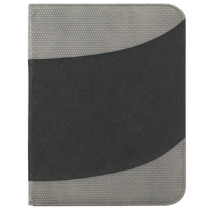 Non-Woven 8 ½" x 11" Bubble Padfolio - Gray With Black