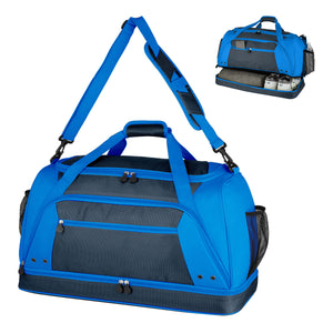 Rockfest Drop-Bottom Duffel Bag (Royal Blue)