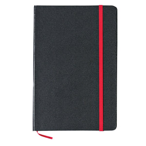 Shelby 5" x 7" Notebook - Black With Red