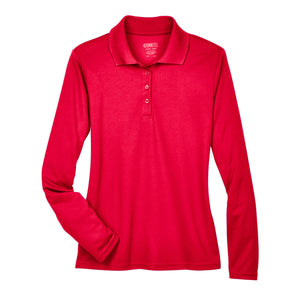 Core 365 Pinnacle Long Sleeve Pique Polo - women's AC78192 (Red)