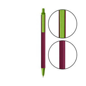 Burgundy BIC® Clic Stic® Pen - Burgundy With Metallic Green