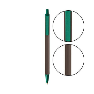 Espresso BIC® Clic Stic® Pen - Espresso With Forest Green