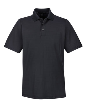 CrownLux Performance™ Men's Plaited Polo - Black