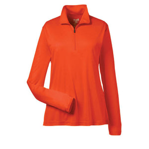 Ladies Team 365 Zone Performance Quarter-Zip - TT31W - Sport Orange