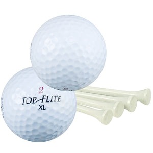 Value Golf Gift Tube - Golf Balls and tees with domed Imprint - balls & tees