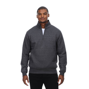 Unisex Ultimate Fleece Quarter-Zip Sweatshirt - Charcoal Heather