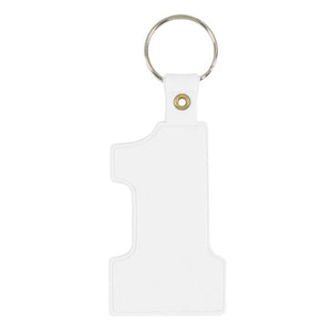 Number 1 Flexy Key Tag - CM2073 - White