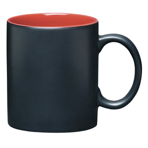 11 Oz. Aztec Mug - Black With Coral