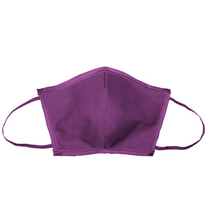 Flat Fold Canvas Face Mask With Elastic Loops - Pansy