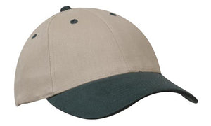 Heavyweight Sports Cap Two Tone - Khaki With Bottle