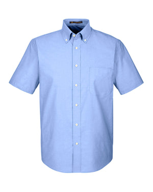 Harriton Men's Short-Sleeve Oxford with Stain-Release