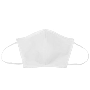 Flat Fold Canvas Face Mask With Elastic Loops - Marshmallow