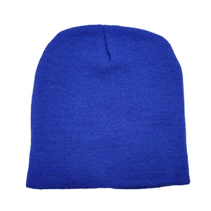 Rolled Down Acrylic Beanie - Royal