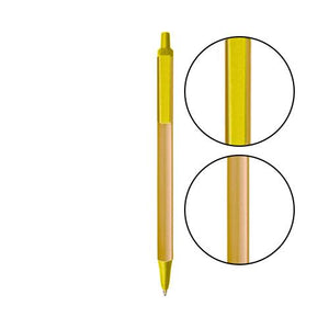 Cream BIC® Clic Stic® Pen - Cream With Yellow