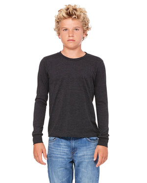 Bella + Canvas Youth Heather CVC Long-Sleeve T-Shirt