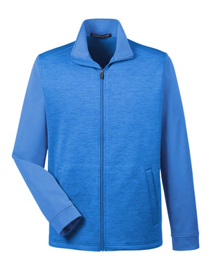 Devon & Jones Men's Newbury Colorblock Mélange Fleece Full-Zip