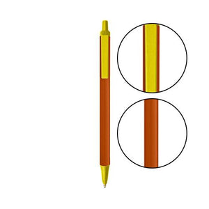 Metallic Orange BIC® Clic Stic® Pen - Metallic Orange With Yellow