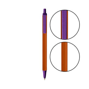 Metallic Orange BIC® Clic Stic® Pen - Metallic Orange With Purple