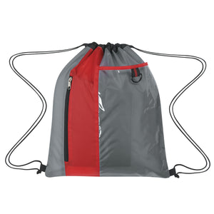 Sports Pack With Clear Pocket - Gray With Red