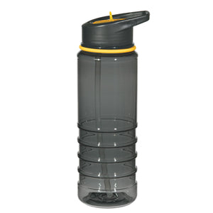 24 oz Gripper Bottle with Straw - HT_5807S - Charcoal With Yellow