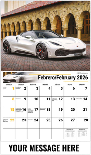 Exotic Cars (Bilingual) - 2026 Promotional Calendar