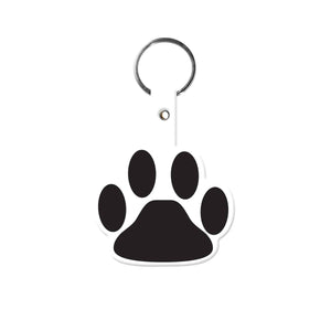 Paw Flexible Key Tag - White