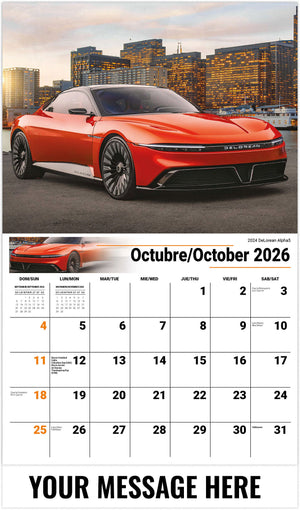 Exotic Cars (Bilingual) - 2026 Promotional Calendar