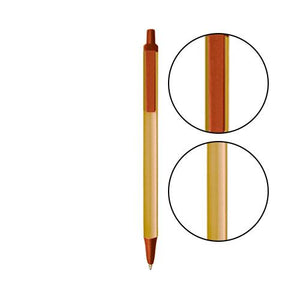 Cream BIC® Clic Stic® Pen - Cream With Metallic Orange