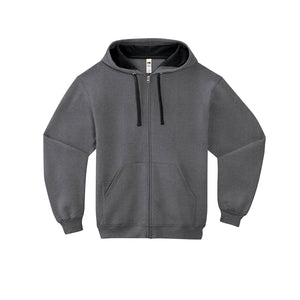 Fruit of the Loom Adult SofSpun® Full-Zip Hooded Sweatshirt - Charcoal Heather