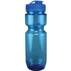 22 oz. Translucent Contour Bike Bottle - CM0317 - Translucent Blue