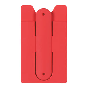 Silicone Phone Wallet With Stand - Red