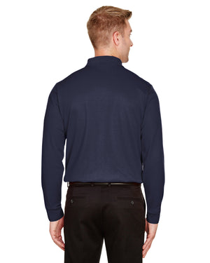 Devon & Jones CrownLux Performance® Men's Plaited Long Sleeve Polo