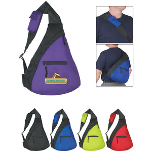 Budget Sling Backpack - all Colours - Purple with Imprint