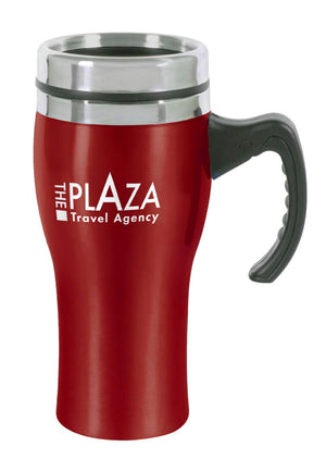 16 oz. Neon Travel Mug - Red