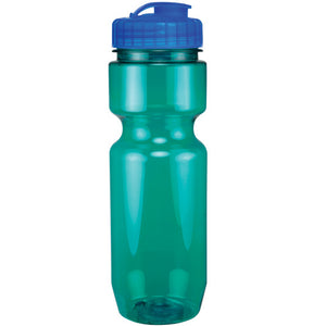 22 oz. Translucent Contour Bike Bottle - CM0317 - Translucent Aqua