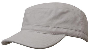 Brushed Sports Twill Military Cap - Custom Embroidered - HP_4025 - Stone