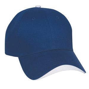 Wave Sandwich Cap - Royal With White