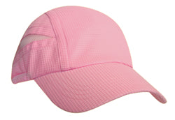 Super light weight performance running cap w/ elastic & toggle / solid - Custom Embroidered - KC_8900 - Pink