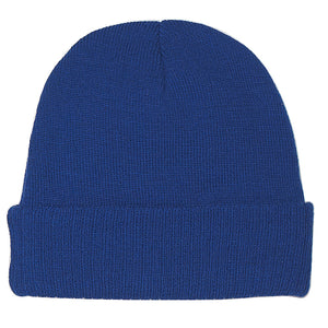 Knit Beanie With Cuff - Royal Blue