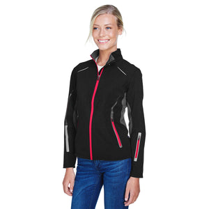 Ladies' Pursuit Three-Layer Light Bonded Hybrid Soft Shell Jacket with Laser Perforation - Quarter Turn