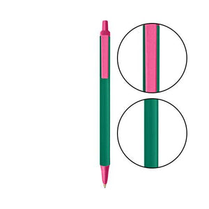 Forest Green BIC® Clic Stic® Pen - Forest Green With Pink