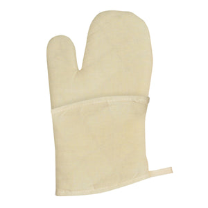 Quilted Cotton Canvas Oven Mitt - Natural