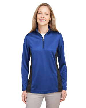 Harriton Ladies' Flash Snag Protection Plus IL Colorblock Quarter-Zip