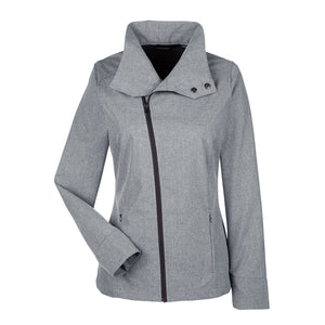 Ladies' Edge Soft Shell Jacket with Convertible Collar - City Grey