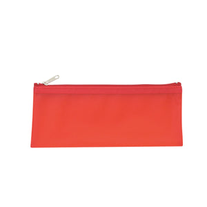 Zippered Pencil Case - Frost Red