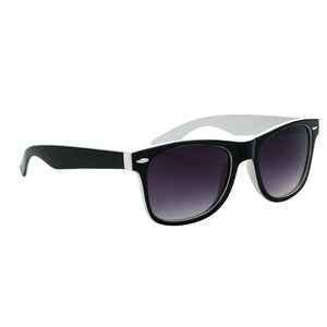 Two-Tone Malibu Sunglasses - Black With White