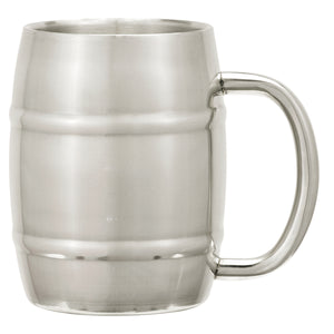 14 Oz. Moscow Mule Barrel Mug - Silver